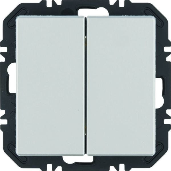 BERKER - Q.x EnOcean Modul mit Wippe 2fach alu samt