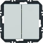 BERKER - Q.x EnOcean Modul mit Wippe 2fach alu samt