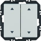 BERKER - Q.x EnOcean Modul mit Wippe 2fach mit Pfeil Aufdruck, alu samt