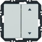 BERKER - Q.x EnOcean Modul mit Wippe 2fach mit eins. Pfeil Aufdruck, alu samt