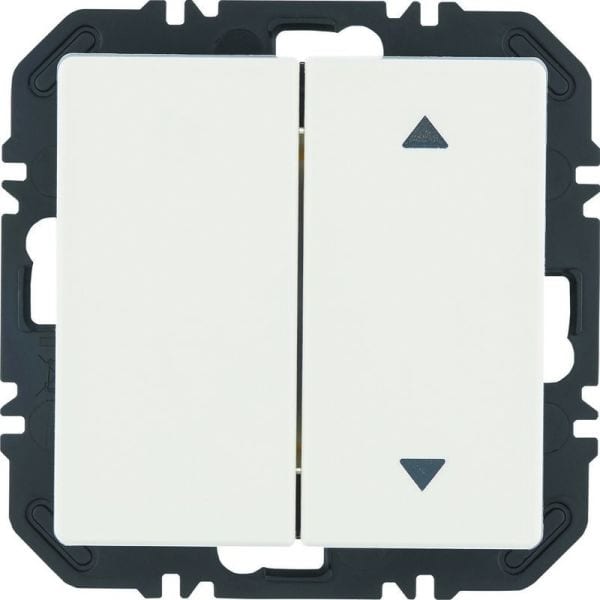 BERKER - Q.x EnOcean Modul mit Wippe 2fach mit eins. Pfeil Aufdruck, pw. samt