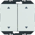 BERKER - K.x EnOcean Modul mit Wippe 2fach mit Pfeil Aufdruck, alu matt