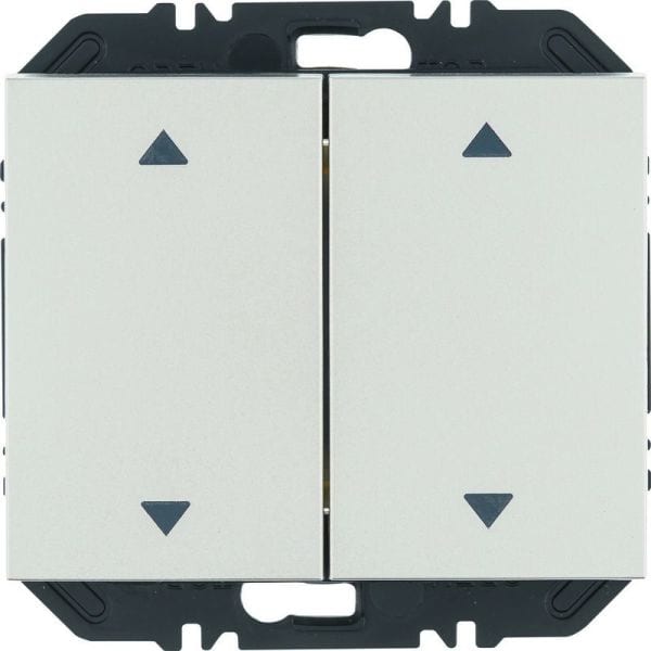 BERKER - K.x EnOcean Modul mit Wippe 2fach mit Pfeil Aufdruck, Edelstahl matt