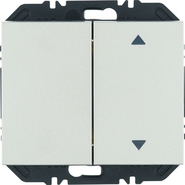 BERKER - K.x EnOcean Modul mit Wippe 2fach mit eins. Pfeil Aufdruck, Edelstahl matt