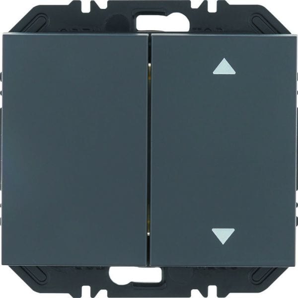 BERKER - K.x EnOcean Modul mit Wippe 2fach mit eins. Pfeil Aufdruck, anthrazit samt
