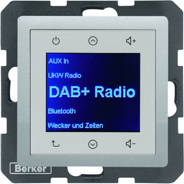 BERKER - Q.x Radio Touch DAB+ alu samt