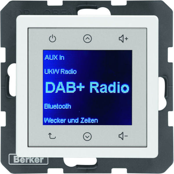 BERKER - Q.x Radio Touch DAB+ polarweiss samt