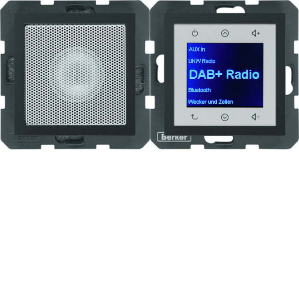 BERKER - S.1/B.x Radio Touch DAB+/Bluet. Set mit LS, anthrazit matt