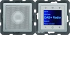 BERKER - Q.x Radio Touch DAB+/Bluet. Set mit LS, alu samt