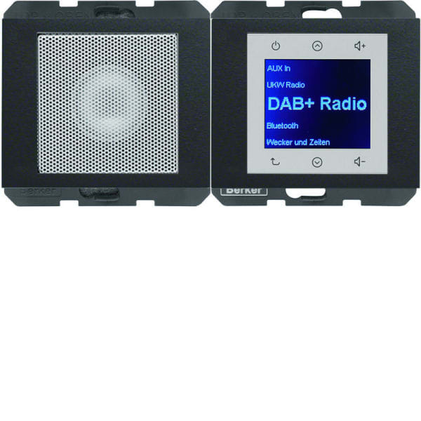 BERKER - K.1 Radio Touch DAB+/Bluet. Set mit LS, anthrazit matt