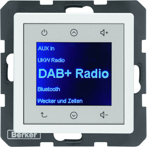 BERKER - Q.x Radio Touch DAB+/Bluet. polarweiss samt