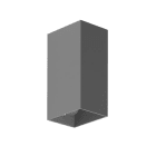 BRUMBERG - IDAS LED-Wandanbaul. eckig, str.graph. 2X3W 3.000K IP54 120°