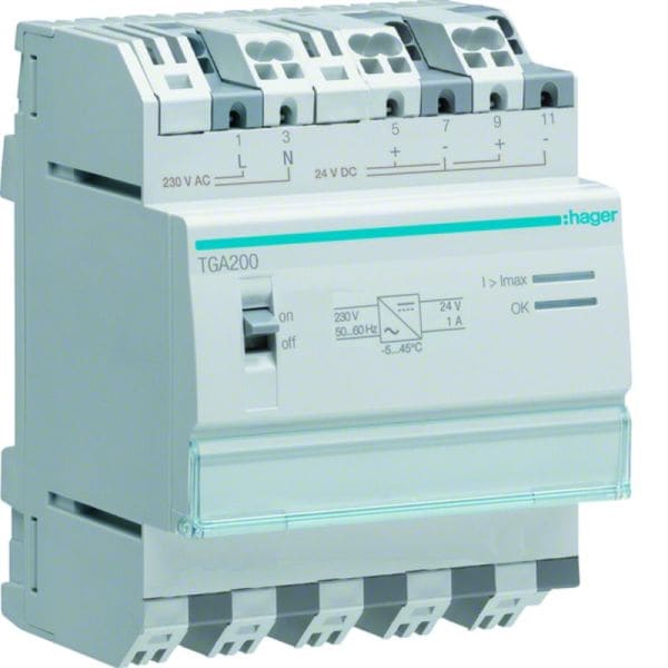 HAGER - Spannungsversorgung 24 V DC 1A REG