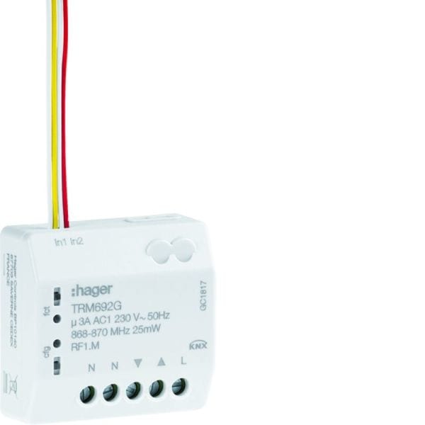 HAGER - KNX-RF Jalousieaktor 1fach/ Binäreingang 2fach Up