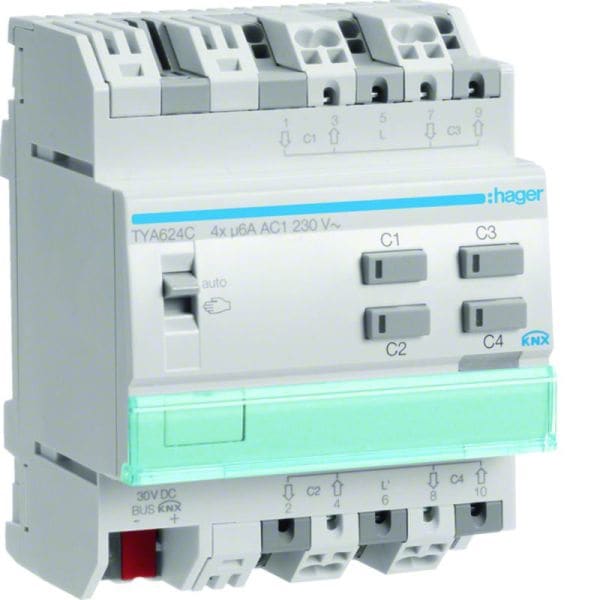 HAGER - KNX Jalousieaktor 4fach 230 V REG
