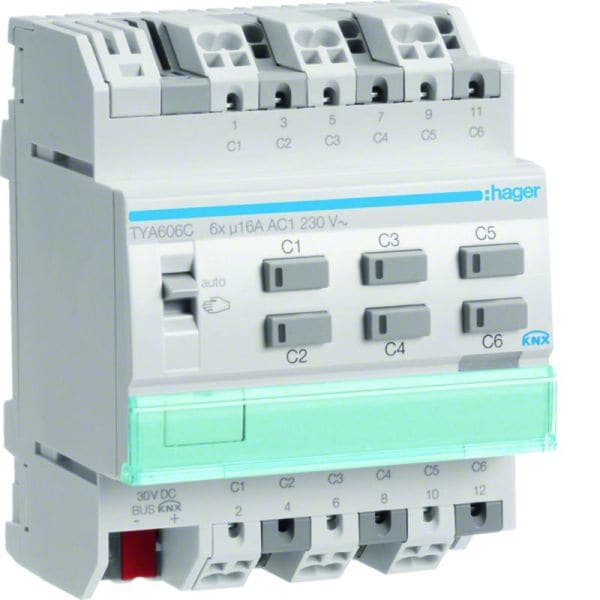 HAGER - KNX Schalt-/Jalousieaktor 6/3fach 16 A REG