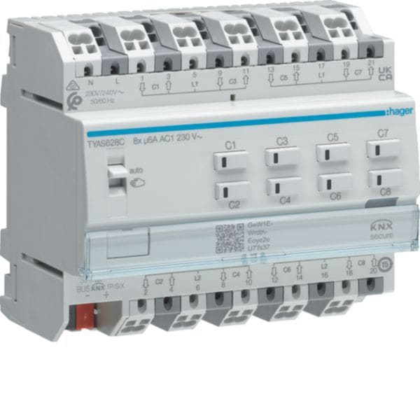 HAGER - KNX Jalousieaktor 8-fach, 230V