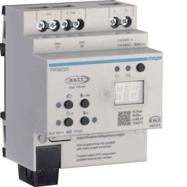 HAGER - KNX DALI Gateway TW 2fach REG