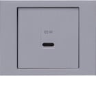 BERKER - K.5 Zentralstück für USB für PD Power Modul Aluminium