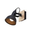 BRUMBERG - DACTYL Anbaul. Metallschirm 1xE14, 10W, rund, strsw./holz hell