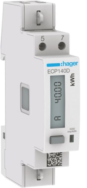 HAGER - Energiezähler 1phasig,direkt 40A, S0,MID