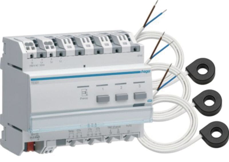 HAGER - KNX Messwertgeber für 3 Stromkr. mit 3 Wandlern