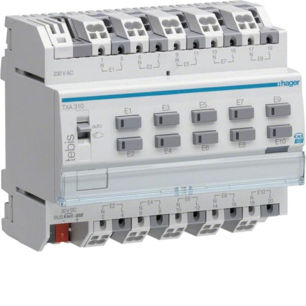 HAGER - KNX Binäreingang 10fach 230 V REG