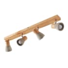BRUMBERG - BOLORIA Anbaul. Betonschirm 4xE14, 5W, rund, beton/holz hell
