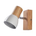 BRUMBERG - ELTASSO Anbaul. weiss matt Holzgehäuse & Metallschirm, 1xE14, 10W