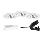 BRUMBERG - BB03 Einbaustr.set 3er rund, str. weiss 230V 6W 3000K 38°