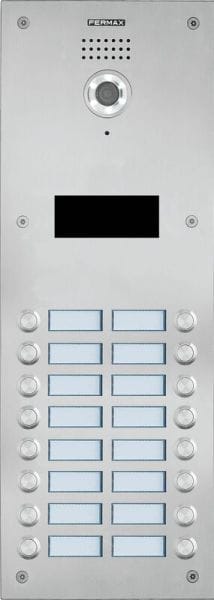 FERMAX - MARINE DIAL DUOX+ Videotürstation 16 RT, Plexi schwarz, Edelstahl,