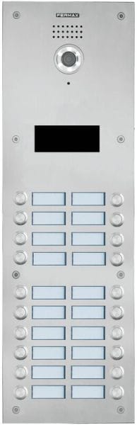 FERMAX - MARINE DIAL DUOX+ Videotürstation 20 RT, Plexi schwarz, Edelstahl,