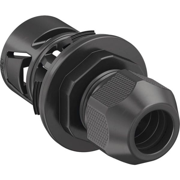 AGRO - Fassadendurchführung steckbar KUØ27 schwarz, Kabel Ø3.5-8mm, Schlauch AD21.2