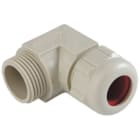 AGRO - Winkel-Kabelverschr. 90° Kst. M16x1.5, Grau RAL 7032 Kabel Ø 6.5-9.5 mm