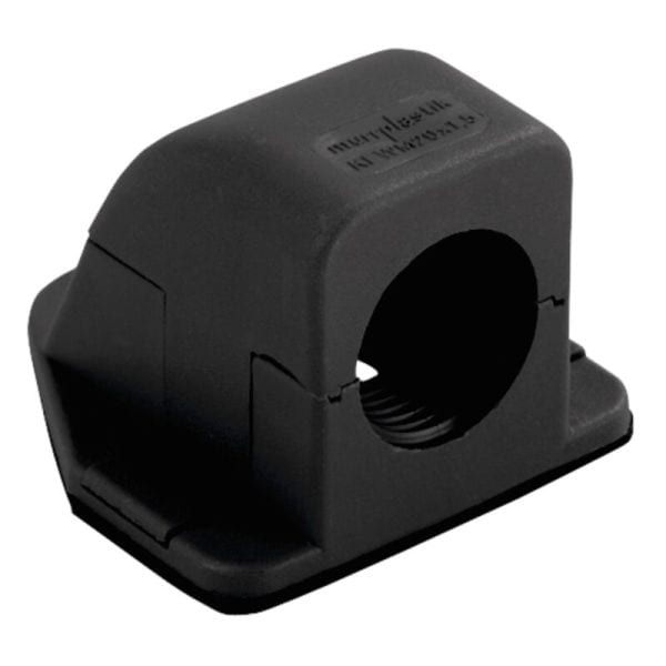 AGRO - Flanschwinkel Kunststoff M25x1.5 mm, Schwarz BxHxT = 65x69x44 mm