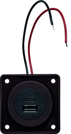 BERKER - Integro USB Ladesteckdose A-C 2fach, 12 V, braun