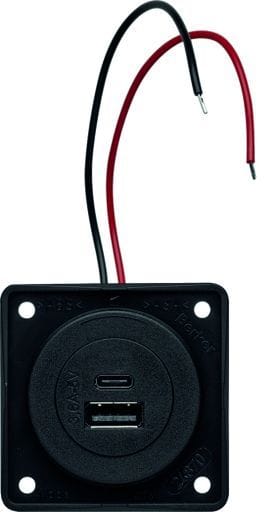 BERKER - Integro USB Ladesteckdose A-C 2fach, 12 V, schwarz