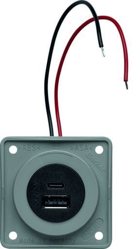 BERKER - Integro USB Ladesteckdose A-C 2fach, 12 V, grau