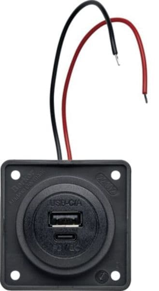 BERKER - Integro USB Ladesteckd. A-C QC/PD 2fach, 12 V, anthrazit