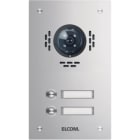ELCOM - TVG-2/1 Türstation f Kamera-Türlautsprecher 2/1 Rund-Taster UP Edelst. matt ESTA