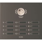 ELCOM - TVG-12/3 Türstation für Kamera-Türlautsp.12/3 Rund-Taster UP Edelst. matt ESTA