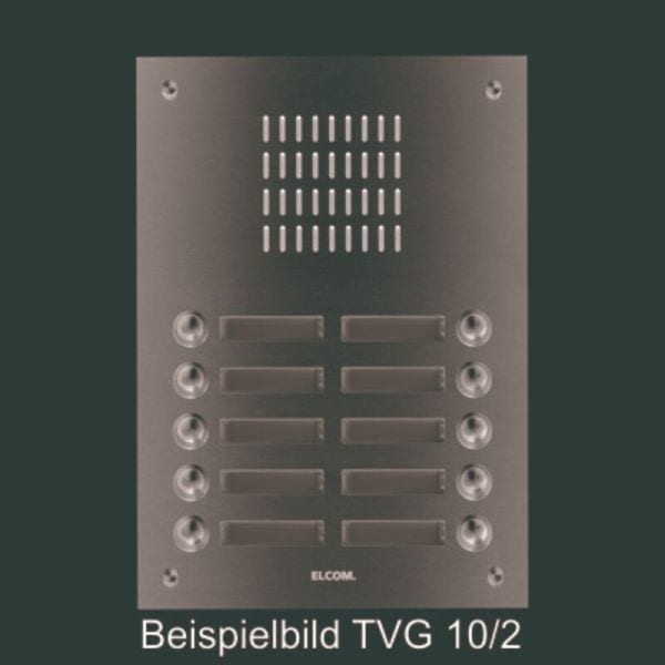 ELCOM - TVG-18/2 Türstation für Türlautsprecher 18/2 Rund-Taster UP Edelstahl ESTA