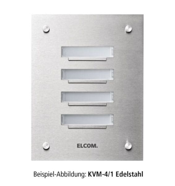 ELCOM - KVM-2/1 Klingelplatte 2/1 UP Edelstahl ESTA