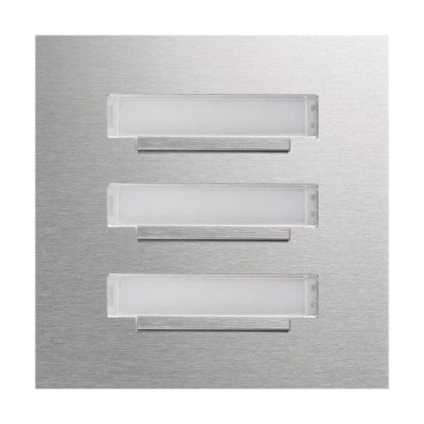 ELCOM - SZM-130 Zentra-Taster Modul mit LED-Namensschild 3/1 EB Edelstahl matt MODESTA
