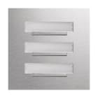 ELCOM - SZM-130 Zentra-Taster Modul mit LED-Namensschild 3/1 EB Edelstahl matt MODESTA