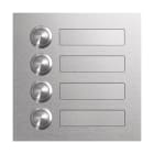 ELCOM - GZM-140 Rund-Taster Modul mit Gravur-Namensschild 4/1 EB Edelstahl matt MODESTA