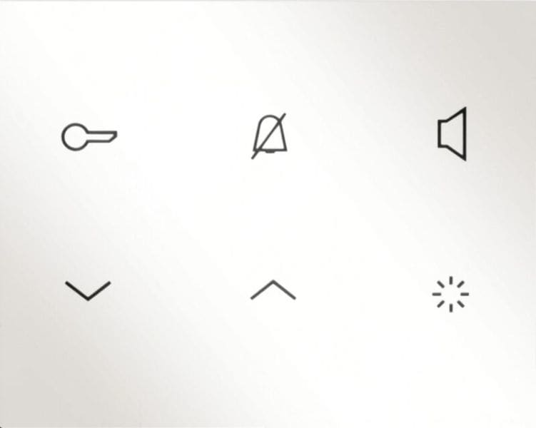 ELCOM - Innenstation Audio AP 2Draht polarweiß glänzend TOUCH