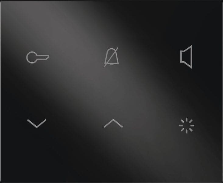 ELCOM - Innenstation Audio AP 2Draht schwarz glänzend TOUCH