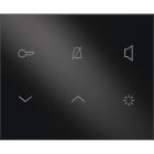 ELCOM - Innenstation Audio AP 2Draht schwarz glänzend TOUCH