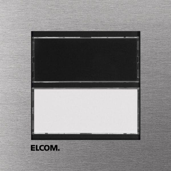 ELCOM - Ruftaster Modul 1/1 mit LED-Namensschild u. LED-Zustandsanz. EB 2Draht MODESTA